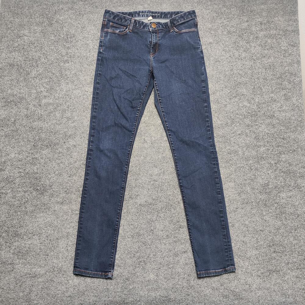 Banana Republic Jeans Womens 29 Blue Medium Wash Mid Rise Skinny Stretch Denim